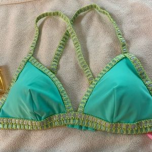 VS | green/teal bikini top - Size Large